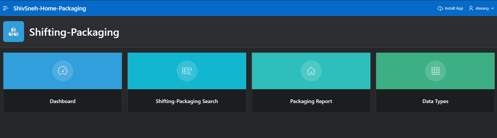 Packaging System Dashboard