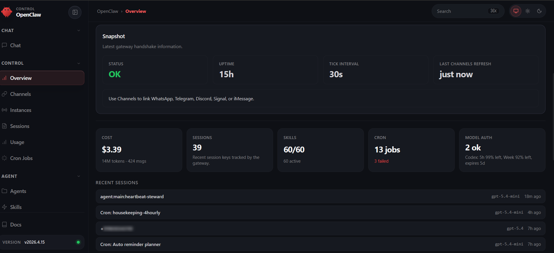 Personal AI Agent System using OpenClaw
