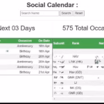 Social Calendar - Custom